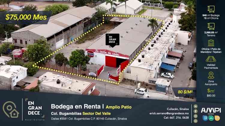 bodega en renta dalias bugambilias culiacan sinaloa pOSXlXb